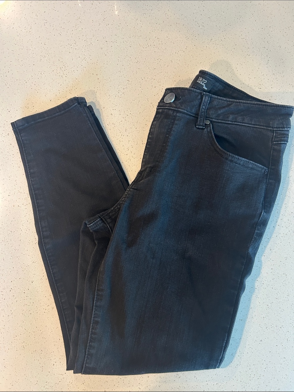 1822 Denim Women's Skinny Jeans in Black Wash